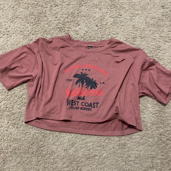 Tops - Distressed crop shirt